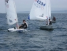 Cody luffs before the start of a competitive Laser race ...  