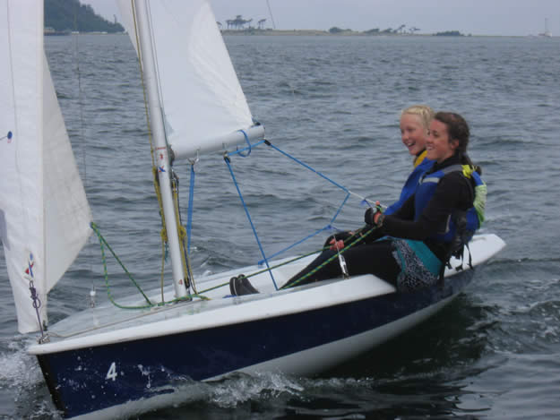 Eliza and Britz laugh while charging it to another first place in the V15s ...